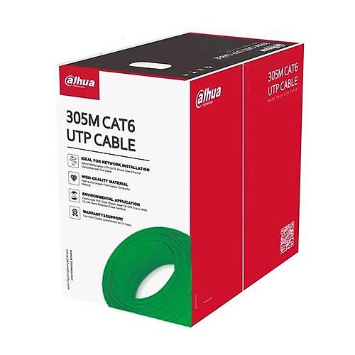 Dahua PFM920I-6UN-C-GREEN 305 Mt CAT6 UTP AWG 24 Ye�il Network Kablosu