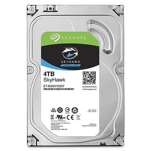 Seagate ST4000VX007 4 TB 5900Rpm SATA 64Mb SW35 Skyhwak 7/24 Gvenlik Harddisk