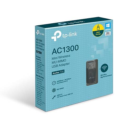 Tp-Link ARCHER T3U 2.4 / 5 Ghz Mini Wireless MU-MIMO USB Adaptör