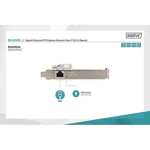 Digitus DN-10135 1 Port Gigabit 2.5G PCI Express Ethernet Kart�