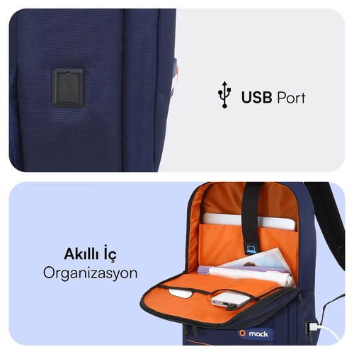 Mack MCC-006BL 15.6 inch Lacivert Notebook Srt antas