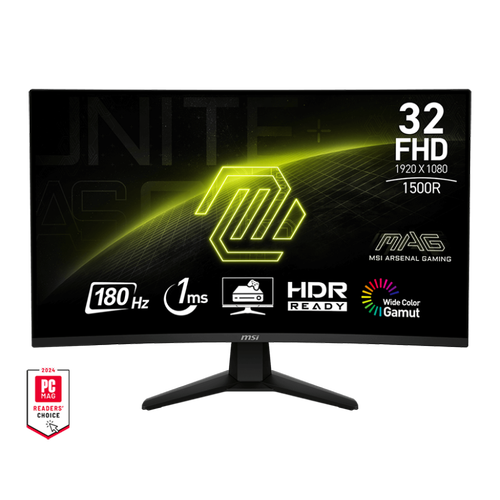 Msi MAG 32C6 31.5 inch 2560x1440 1ms 180Hz HDI DP 1500R Prenium Curved Oyuncu Monitr