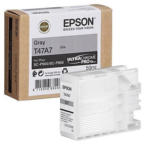 Epson C13T47A700 SureColor T47A7 SC-P900 50ml Gri Orijinal Inkjet Kartu