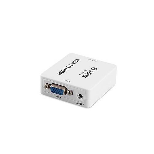 S-Link SL-VHC10 VGA to HDMI Dii-Dii Beyaz mini Dntrc Adaptr