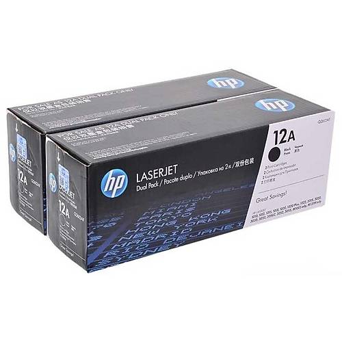 Hp Q2612AF 12A 2.000 Sayfal�k 2 li Paket Siyah Orjinal Laser Toner
