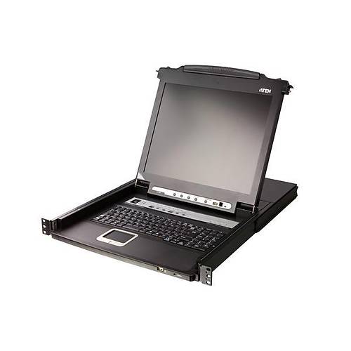 Aten CL5708MWT 17.3 inch LCD 8 Port PS/2 Usb VGA Single Rail LCD TR Klavyeli KVM Switch