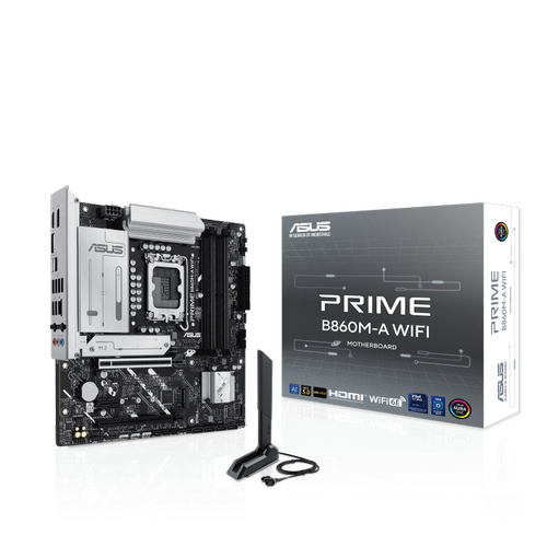 Asus PRIME B860M-A WIFI Sc-1851 DDR5 8666Mhz 2xM2 Wifi 6W 2.5Gbit Aura RGB mATX INTEL Anakart