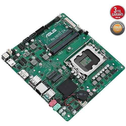 Asus PRO H610T D4-CSM Lga-1700 DDR4 3200 2xM2 LVDS Thin Mini ITX INTEL Anakart