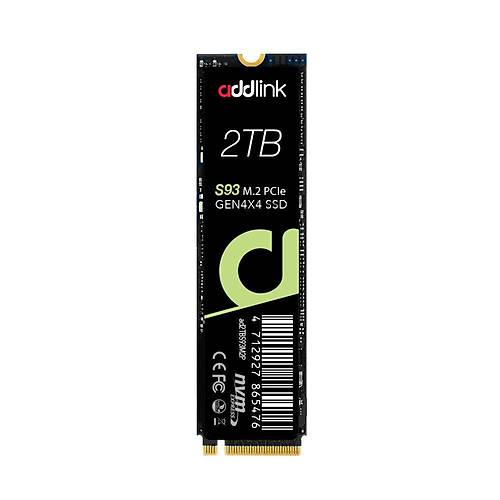 Addlink AD2TBS93M2P 2 TB 7400-6500Mb/s PCIe NVMe M2 Gen4 22x80 SSD Harddisk