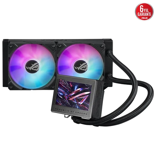 Asus ROG RYUJIN III 240 ARGB OLED 2x12cm RGB Fanl 3.5 inch LCD IPPC 2000 PWm Sv Soutma Sistemi