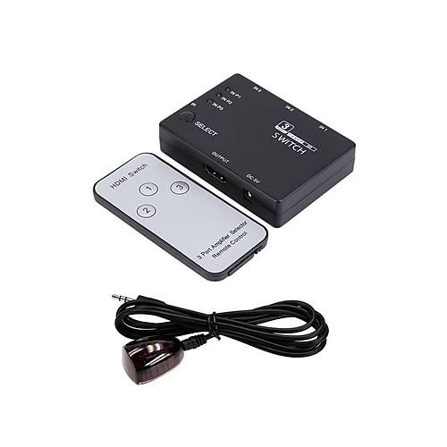 Nova NVC-HDSW3N HDMI to HDMI 3 Port Giri 1 Port k Kumandal HDMI Grnt oklayc