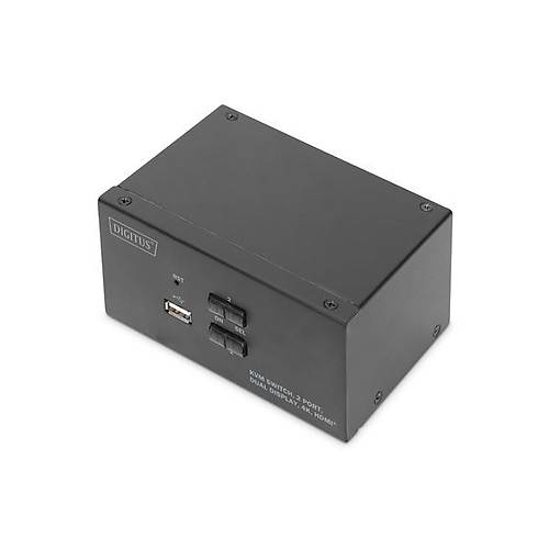 Digitus DS-12860 4 Port Giri� HDMI to 2 Port HDMI 2 Port USB ��k��l� 4K Dual  KVM Switch