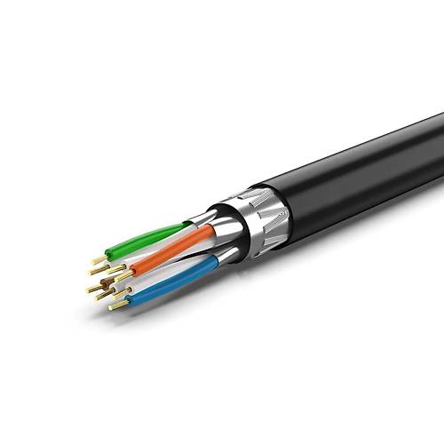 Qgeem QG-OT0630 30 Mt CAT6 CU AWG24/7 UTP Siyah Patch Cord Kablo