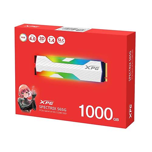 Xpg SSPECTRIXS65G-1000G-CI 1 TB S65G 6000-400Mb/s S65G RGB PCIe NVMe M2 Gen4 SSD Harddisk