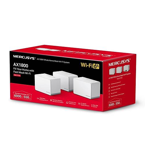Tp-Link Mercusys HALO H70X 3 l Paket 1 Port Gigabit AX1800 Dual Bant Wi-Fi 6 Access Point