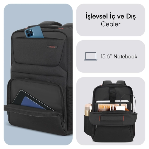 Mack MCC-805 15.6 inch Business X Siyah Notebook S�rt �antas�