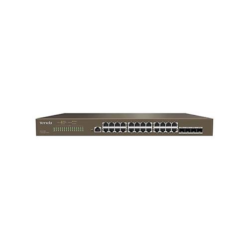 Tenda TEG5328F 24 Port Gigabit 4 Port SFP Ynetilebilir Rack Mount Switch