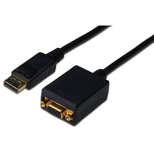 Digitus AK-340403-001-S DISPLAY PORT to VGA Erkek-Dii 0.15 Mt Dp 1.2 Dntrc Adaptr