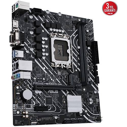 Asus PRIME H610M-D Sc-1700 H610 DDR5 5600Mhz M.2 ASUS 5X PROTECTION III mATX INTEL Anakart