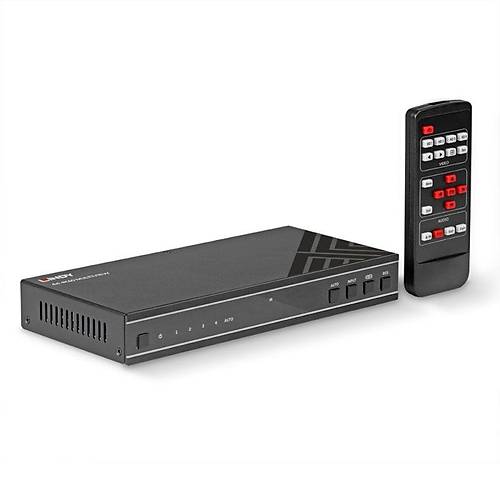 Lindy LIN-38228 4 port Giri� 1 port ��k�� RS232 4K 60Hz Kumandal� HDMI �oklay�c�