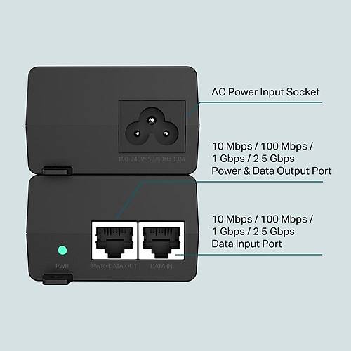 Tp-Link Omada TL-POE260S 2 Port 2.5Gbit Poe Adapt�r