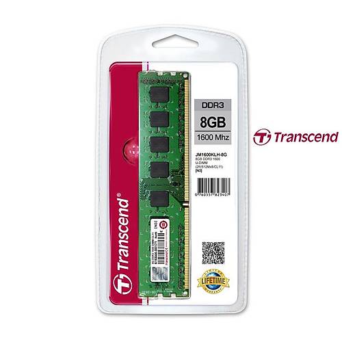 Transcend JM1600KLH-8G 8 GB DDR3 1600MHZ CL11 Bilgisayar Bellek