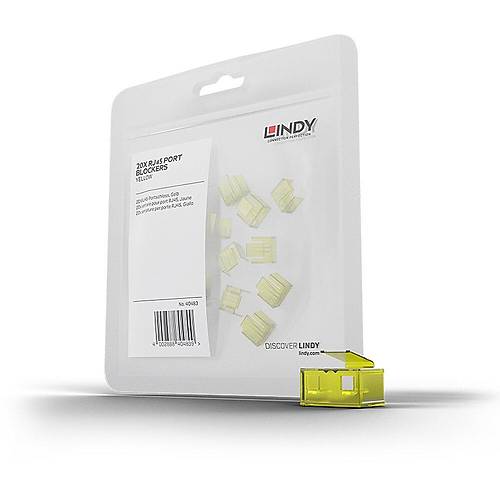 Lindy LIN-40483 20 li Paket RJ45 Sar� Renk Ethernet Port Kilidi