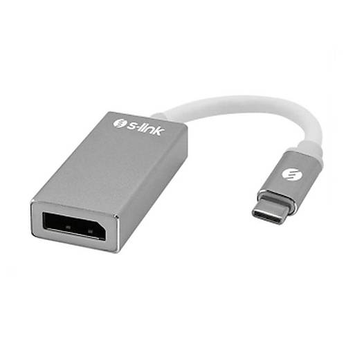 S-Link SL-USB-C74 Usb Type C to DISPLAY PORT Erkek-Di�i Metal D�n��t�r�c� Adapt�r