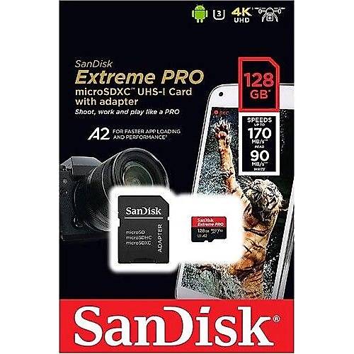 Sandisk SDSQXCD-128G-GN6MA 128 GB 200MB/s Extreme Pro microSD Hafza Kart