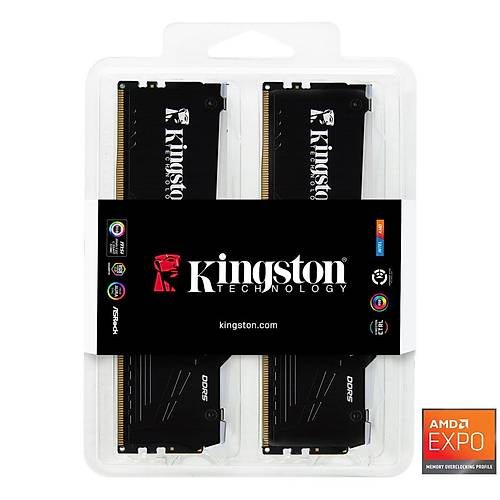 Kingston KF564C32BBEAK2/64TR 64 GB (2x32) DDR5 6400MHz CL32 AMD Expo Beast RGB Bilgisayar Bellek
