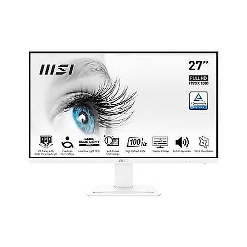Msi PRO MP273AW 27 inch 1920x1080 1ms 100Hz Multimedia HDMI DP Anti Glare Full HD Beyaz Monitr