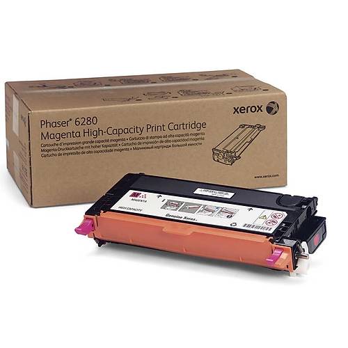 Xerox 106R01401 Phaser 6280 5.900 Sayfal�k Y�ksek Kapasiteli K�rm�z� Orijinal Laser Toner