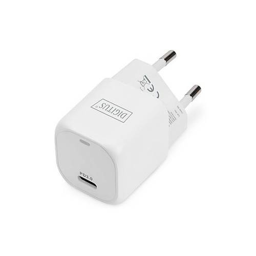 Digitus DA-10060 20W USB Type C mini Charging PD 3.0 Beyaz arj Adaptr