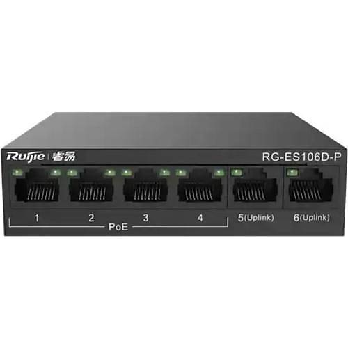Ruijie RG-ES106D-P 6 Port Gigabit 4 Port PoE+ Masast PoE Switch