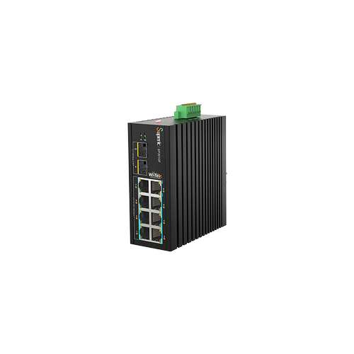 Wi-Tek WI-SP3010F 8 Port Gigabit PoE 2 SFP 4GE 240W Endstriyel PoE Switch