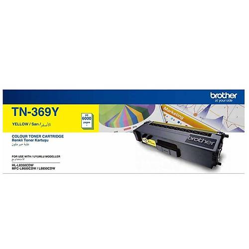 Brother TN-369Y 6.000 Sayfalk Sar Orijinal Lazer Toner