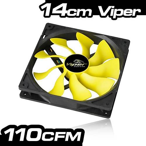 Akasa AK-FN063 14 cm Sar Vper S-Flow Yuksek Performasnl Sessiz Bilgisayar Kasa Fan