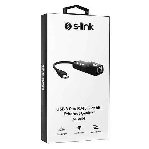 S-link SL-U603 USB 3.0 to RJ45 Gigabit USB Ethernet Adaptr