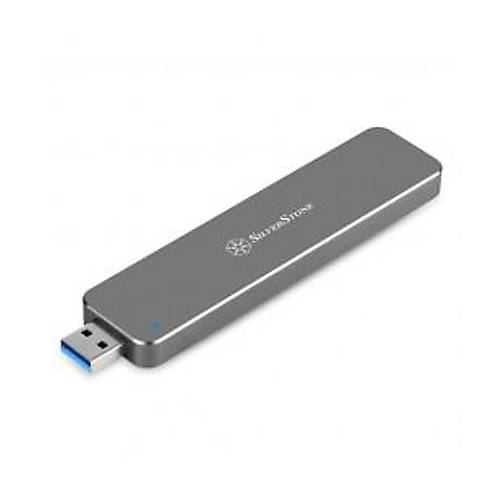 Silverstone SST-MS09C USB 3.1 Type A Gen2 to M2 SATA Alminyum Disk Kutusu