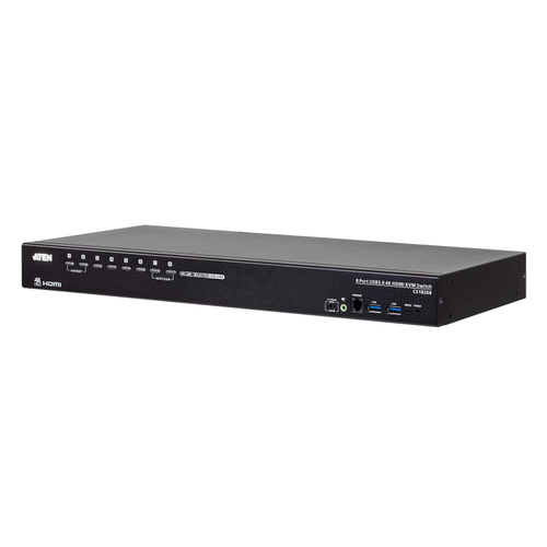 Aten CS18208 8 Port USB 3.0 8 Port HDMI Kabin Montaj Kiti �r�n ile birlikte gelir 8-Port USB 3.0 4K HDMI KVM Switch