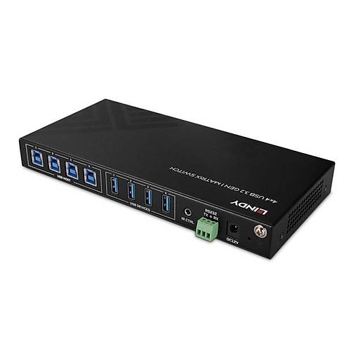 Lindy LIN-43406  4 Port USB 3.2 Giri� 4 Port USB 3.2 ��k�� Gen1 USB Matxrix Switch