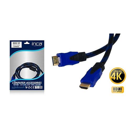 Inca IMHD-15T 1.8 Mt HDMI to HDMI v1.4 4K Alt�n U�lu HDMI G�r�nt� Kablosu