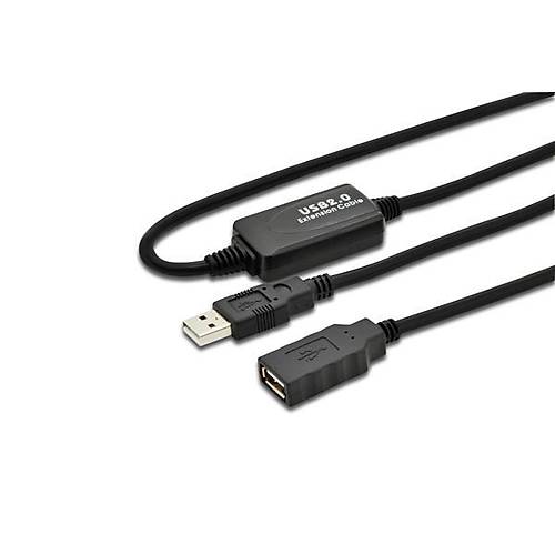 Digitus DA-73100-1 10 mt USB 2.0 to USB 2.0 Erkek-Dişi USB 2.0 Uzatma Kablosu