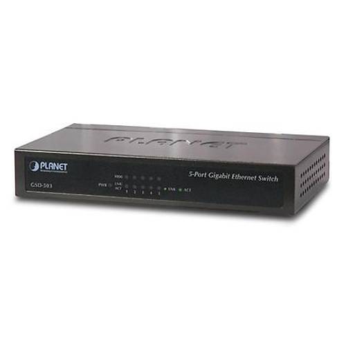 Planet PL-GSD-503 5 Port 10/100/1000Base-T Gigabit Masaüstü Ethernet Switch