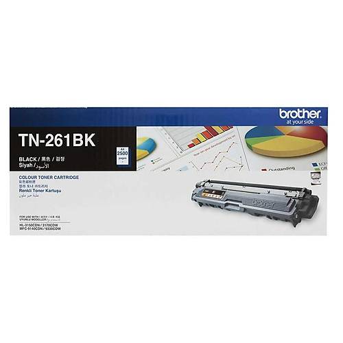 Brother TN-261BK 2.500 Sayfal�k Siyah Orijinal Lazer Toner