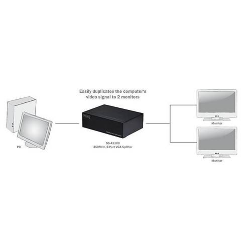Digitus DS-42120-1 4 Port VGA 1920x1080P 350Mhz VGA G�r�nt� �oklay�c� Spliter