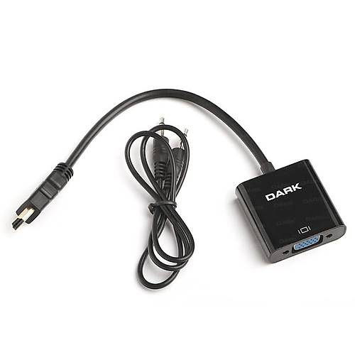 Dark DK-HD-AHDMIXVGA HDMI to VGA Ses Dijital Analog Aktif Erkek-Dişi Dönüştürücü Adaptör