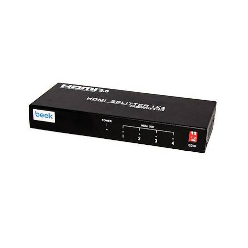 Beek BS-VSP-HA04UH 1 Giri 4 Port k 4K UHD HDMI 2.0 Metal asi HDMI Grnt oklyac Splitter