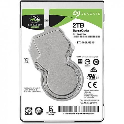 Seagate ST2000LM015 2 TB 5400Rpm 128Mb Barracuda 2.5 inch Notebook Harddisk