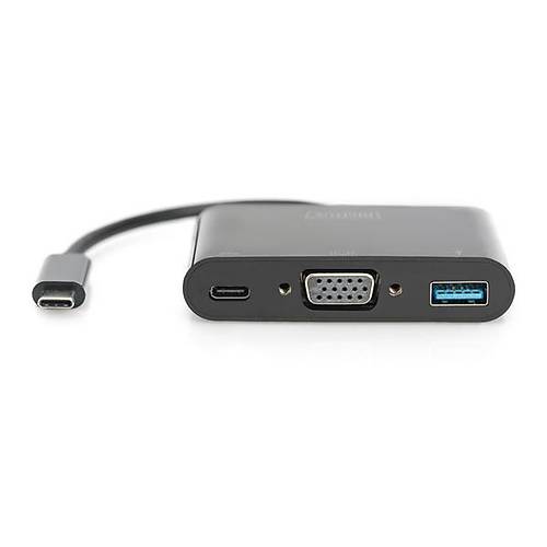 Digitus DA-70854 USB 3.1 Type C Gen.1 to VGA USB 3.0 Type C PD USB Grafik Adaptör